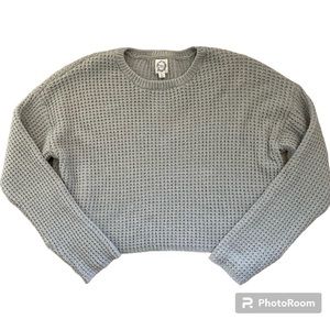 Blue Rain Super Soft Light Green Waffle Texture Sweater Size XL